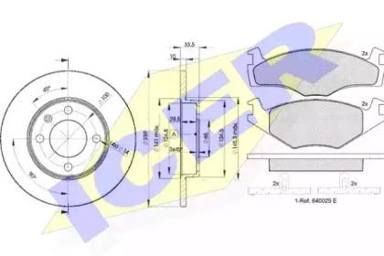 Icer 31048-5304 Brake set discs pads
