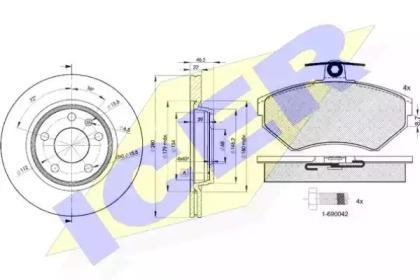 Icer 31157-5301 Brake set discs pads Icer 31157-5301 Brake set discs pads