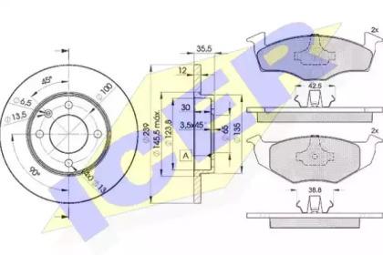 Icer 31178-3300 Комплект гальмівних дисків з колодками Icer 31178-3300 Комплект гальмівних дисків з колодками