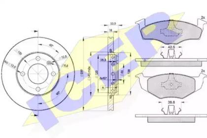 Icer 31178-5303 Комплект тормозных дисков с колодками Icer 31178-5303 Комплект тормозных дисков с колодками