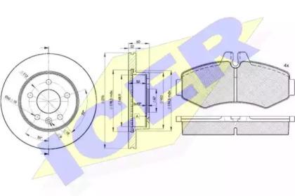 Icer 31288-6380 Brake set discs pads Icer 31288-6380 Brake set discs pads