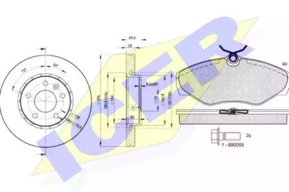 Icer 31315-6845 Комплект гальмівних дисків з колодками