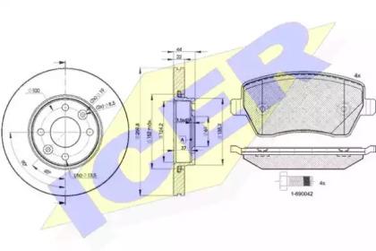Icer 31534-7795 Комплект гальмівних дисків з колодками