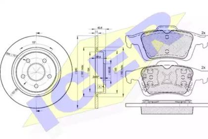 Icer 31743-3962 Комплект тормозных дисков с колодками Icer 31743-3962 Комплект тормозных дисков с колодками