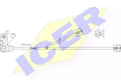 Icer 610300 E C Датчик зносу гальмівних колодок Icer 610300 E C Датчик зносу гальмівних колодок