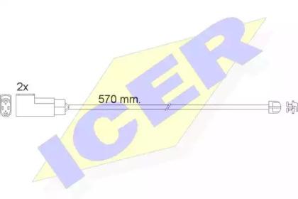 Icer 610463 E C Датчик зносу
