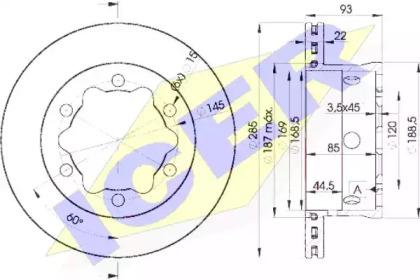 Icer 78BD0185-1 Диск гальмівний