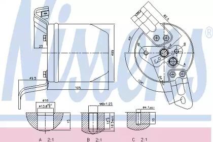 Nissens 95196 Осушувач кондиціонера Nissens 95196 Осушувач кондиціонера