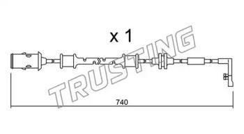Trusting SU.318 Датчик зносу гальмівних колодок Trusting SU.318 Датчик зносу гальмівних колодок