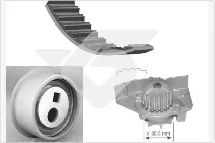 Hutchinson KH 45WP12 Комплект ременя ГРМ з водяним насосом і роликами