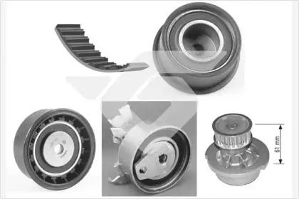 Hutchinson KH 82WP19 Комплект ременя ГРМ з водяним насосом і роликами Hutchinson KH 82WP19 Комплект ременя ГРМ з водяним насосом і роликами