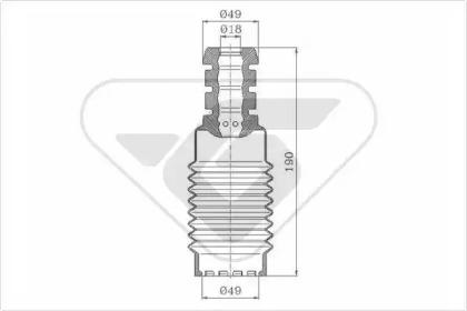 Hutchinson KP031 Комплект пилозахисний амортизатора Hutchinson KP031 Комплект пилозахисний амортизатора
