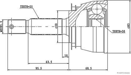 Jakoparts J2820504 Шрус