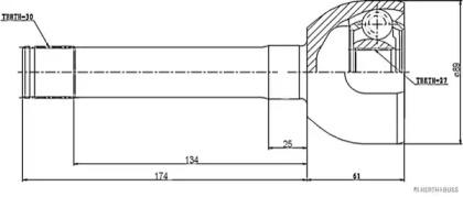 Jakoparts J2822002 Шрус Jakoparts J2822002 Шрус