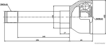 Jakoparts J2822013 Шрус Jakoparts J2822013 Шрус
