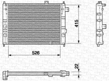 Magneti Marelli 350213559000 Радиатор охлаждения двигателя