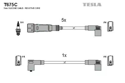 Tesla blatna T675C Дроти високовольтні системи запалювання Tesla blatna T675C Дроти високовольтні системи запалювання