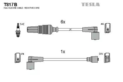 Tesla blatna T817B Дроти високовольтні системи запалювання
