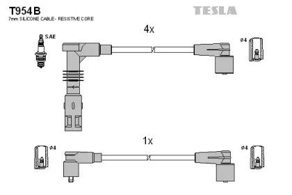 Tesla blatna T954B Дроти високовольтні системи запалювання Tesla blatna T954B Дроти високовольтні системи запалювання