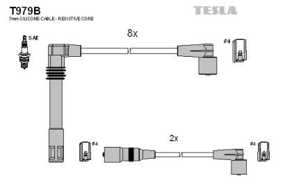 Tesla blatna T979B Дроти високовольтні системи запалювання