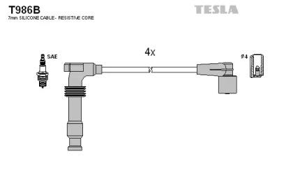 Tesla blatna T986B Zuendkabel