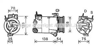Ava FDK478 Компрессор кондиционера Ava FDK478 Компрессор кондиционера