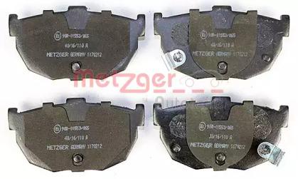 Metzger 1170212 Brake pads