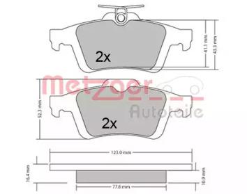 Metzger 1170343 Brake pads