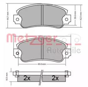 Metzger 1170449 Колодки гальмівні Metzger 1170449 Колодки гальмівні