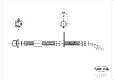 Corteco 19033521 Hose assy brake Corteco 19033521 Hose assy brake