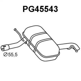 Veneporte PG45543 Muffler assy front