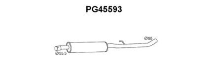 Veneporte PG45593 Muffler assy front