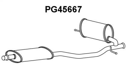 Veneporte PG45667 Muffler assy front