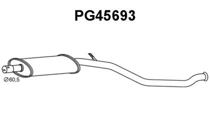 Veneporte PG45693 Muffler assy front