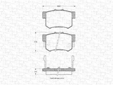 Magneti Marelli 363702160543 Колодки гальмівні Magneti Marelli 363702160543 Колодки гальмівні