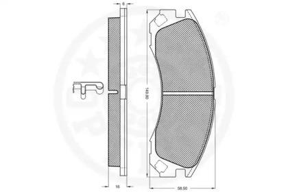 Optimal 10330 Колодки гальмівні