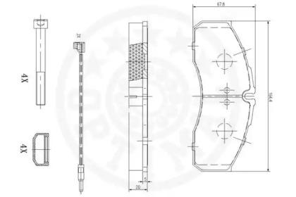 Optimal 12026 Колодки гальмівні Optimal 12026 Колодки гальмівні