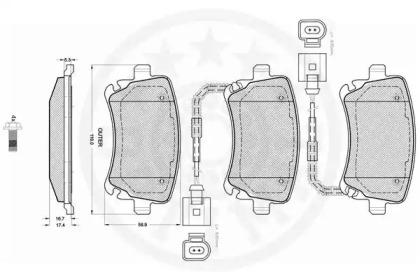 Optimal 12240 Колодки гальмівні Optimal 12240 Колодки гальмівні