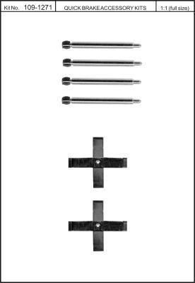 Quick Brake 109-1271 Монтажний комплект гальмівних колодок