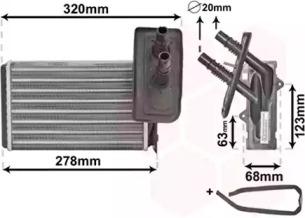 Van Wezel 43006099 Радіатор обігрівача салону