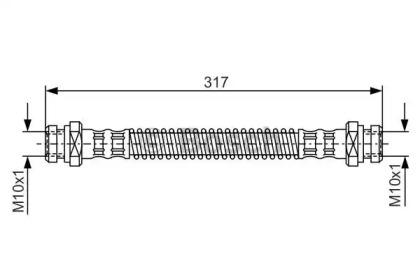 Bosch 1 987 476 539 Hose assy brake Bosch 1 987 476 539 Hose assy brake