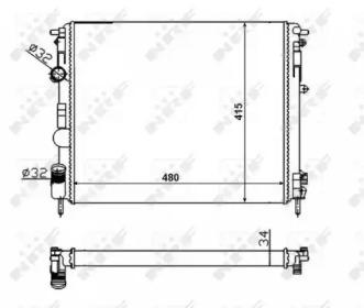 NRF 58217 Радиатор охлаждения двигателя NRF 58217 Радиатор охлаждения двигателя