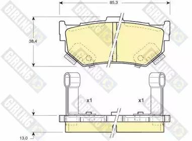 Girling 6108849 Колодки гальмівні Girling 6108849 Колодки гальмівні