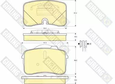 Girling 6109612 Колодки гальмівні Girling 6109612 Колодки гальмівні