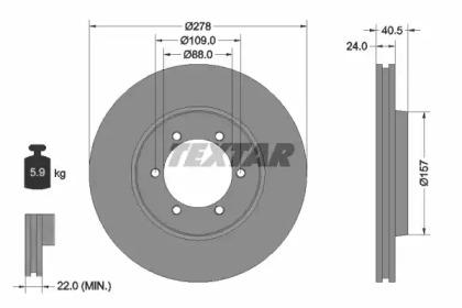 Textar 92138400 Brake disc