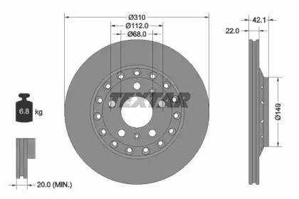 Textar 92152303 Brake disc Textar 92152303 Brake disc
