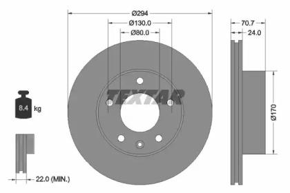 Textar 92153400 Brake disc Textar 92153400 Brake disc
