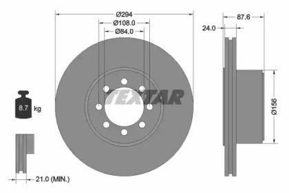 Textar 92171700 Brake disc Textar 92171700 Brake disc