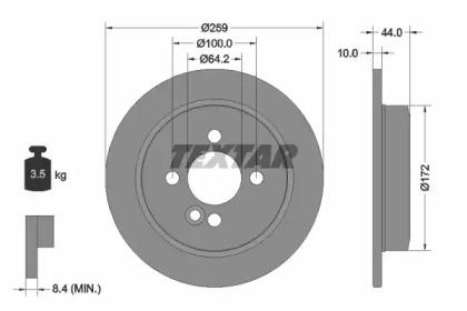 Textar 92175005 Brake disc Textar 92175005 Brake disc