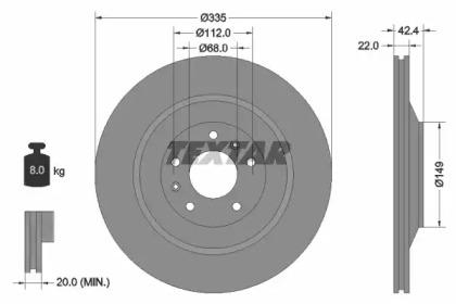 Textar 92177003 Brake disc Textar 92177003 Brake disc